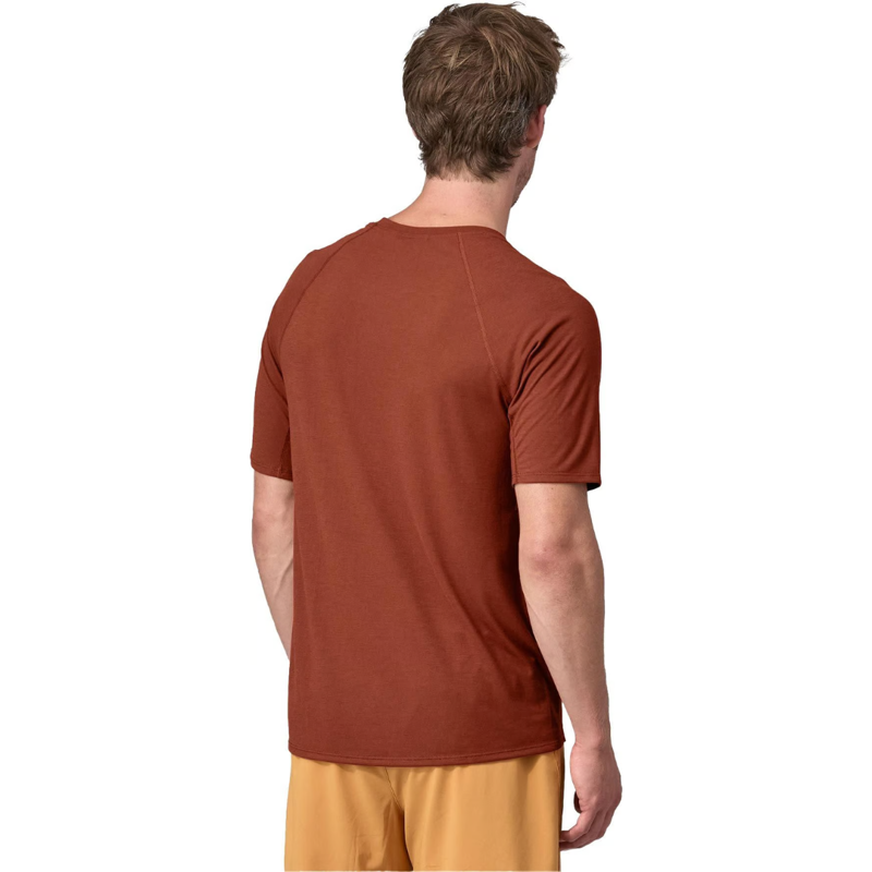 Patagonia Mens Capilene Cool Trail Shirt in Mangrove Red-1