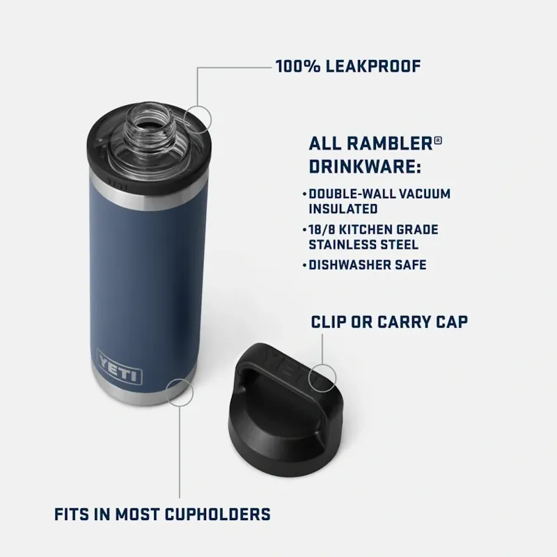 Yeti Rambler Bottle Chug 18oz in Peach-2