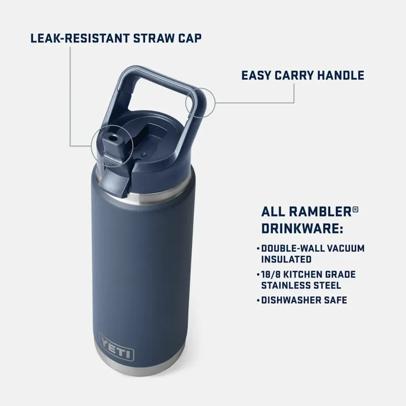 Yeti Rambler 26 oz C Straw Bottle in Olive / King Crab Orange-3