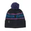 Patagonia Powder Town Park Stripe Recycled Polyester Beanie in Pitch Blue