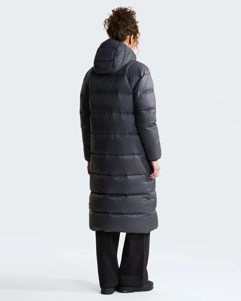 The North Face Women's Hydrenalite City Long Down Hooded Parka in Anthracite Grey-9
