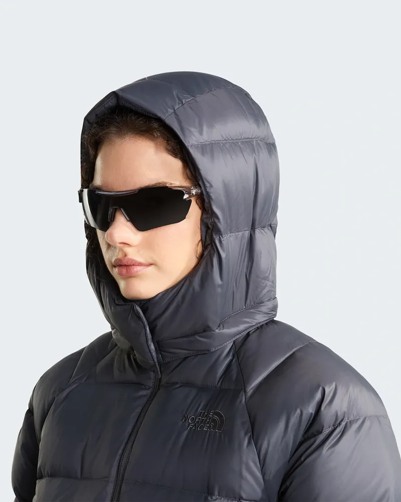 The North Face Women's Hydrenalite City Long Down Hooded Parka in Anthracite Grey-10