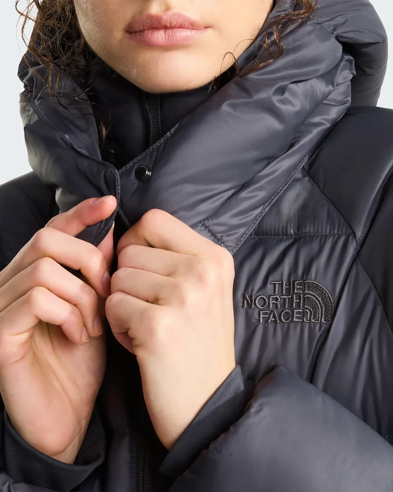 The North Face Women's Hydrenalite City Long Down Hooded Parka in Anthracite Grey-4