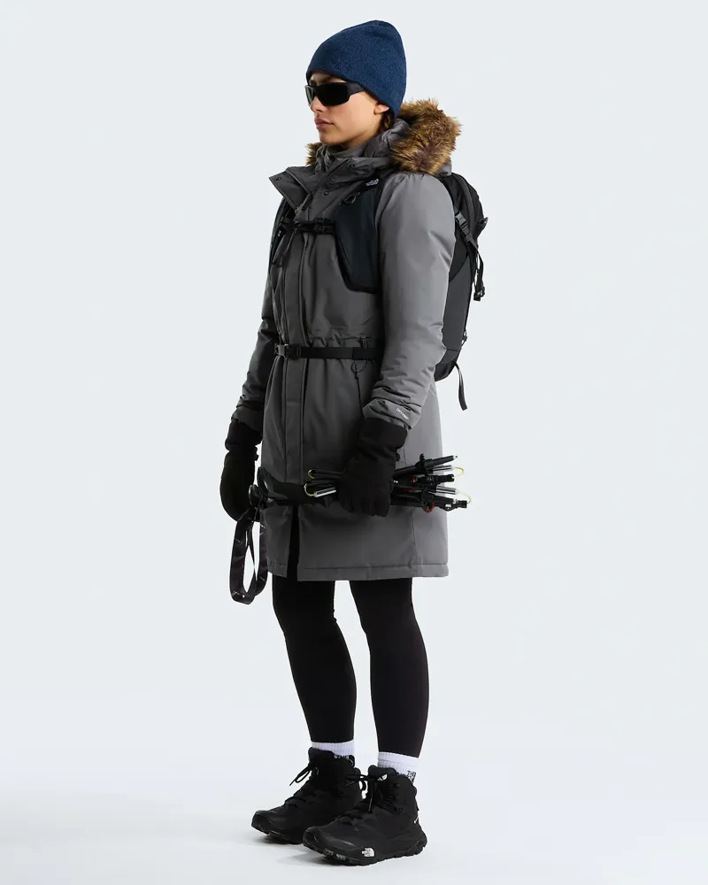 The North Face Women's Zaneck Parka in Smoked Pearl-3
