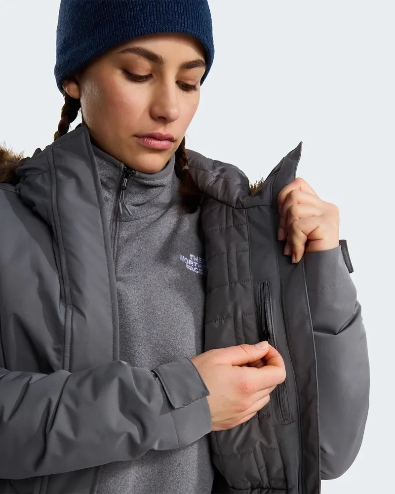 The North Face Women's Zaneck Parka in Smoked Pearl-9