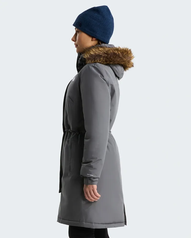 The North Face Women's Zaneck Parka in Smoked Pearl-4