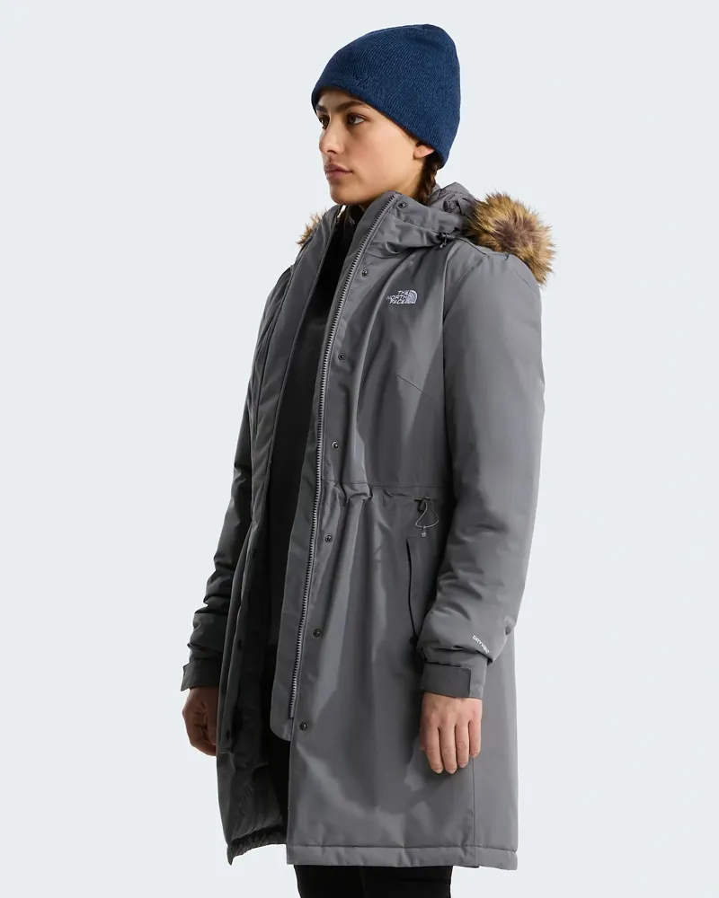 The North Face Women's Zaneck Parka in Smoked Pearl-6