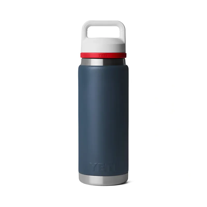 Yeti Rambler Bottle Chug 26oz in Navy/Rescue Red/White-2