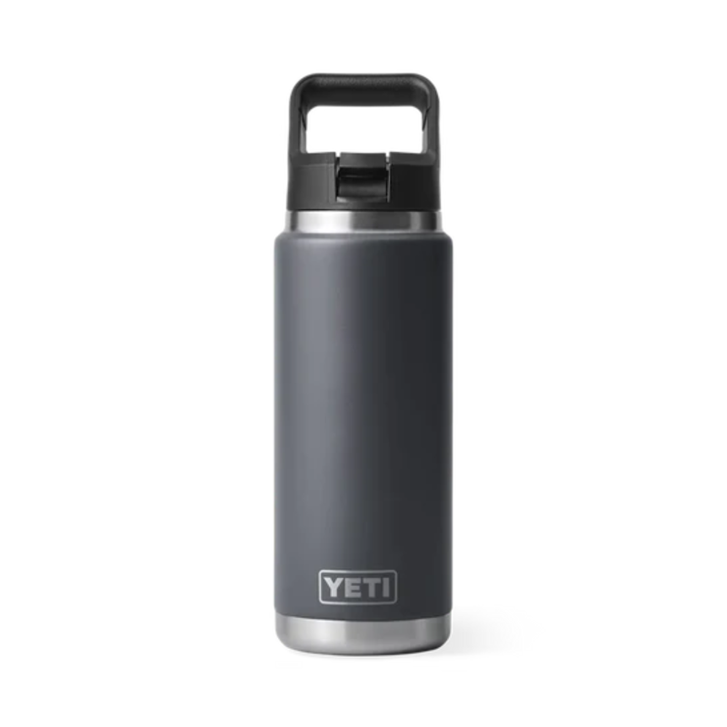 Yeti Rambler 26oz Straw Bottle in Charcoal