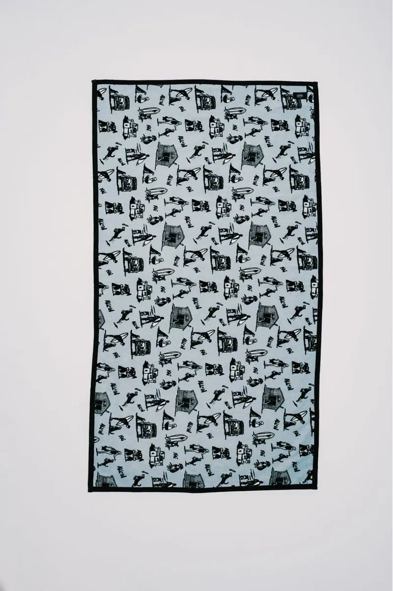 All In Catch Terry Beach Towel in Kai Surf