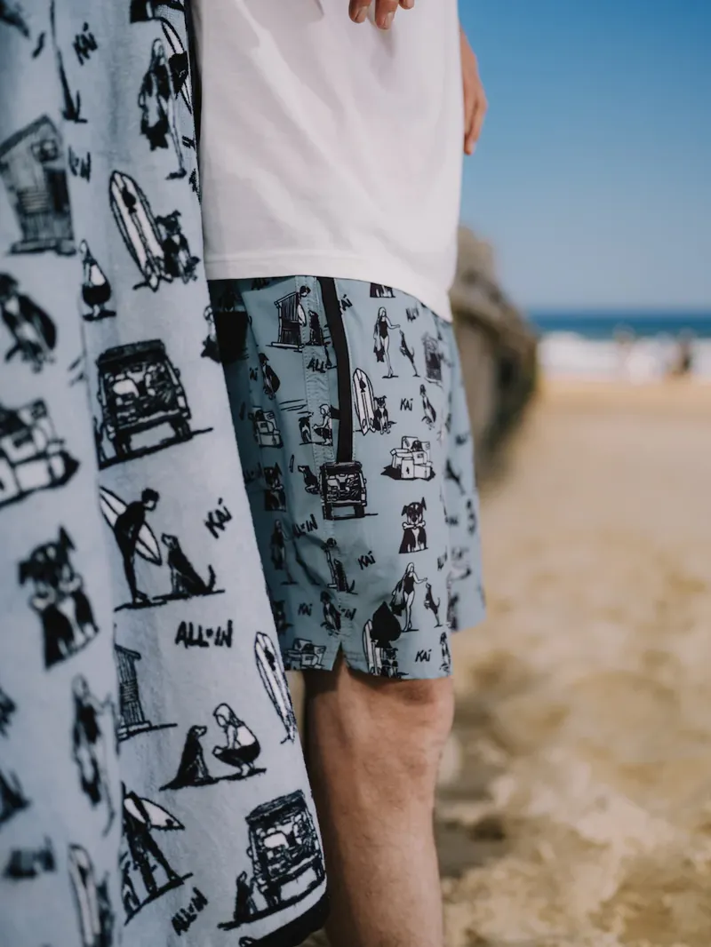 All In Catch Terry Beach Towel in Kai Surf-2