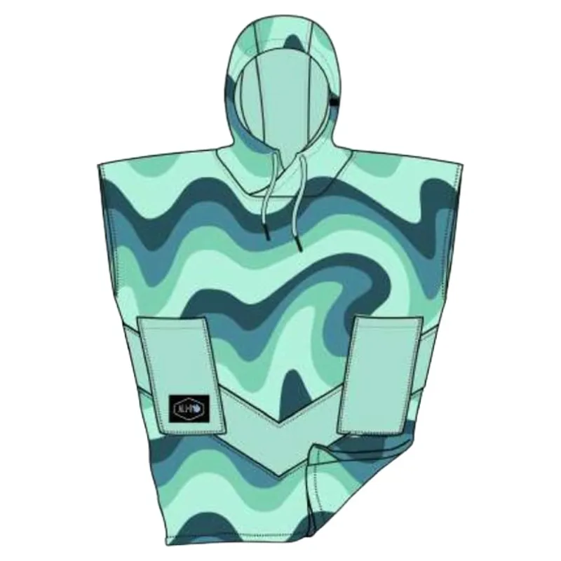 All In Womens V Poncho in Berlin Blue