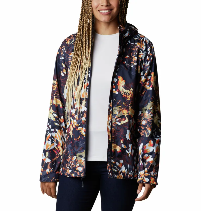 Columbia Women's Splash a Little II Jacket in Dark Nocturnal Florescence Print-4