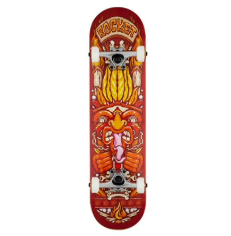 Rocket Complete Double Dipped Orange 8 IN Skateboard