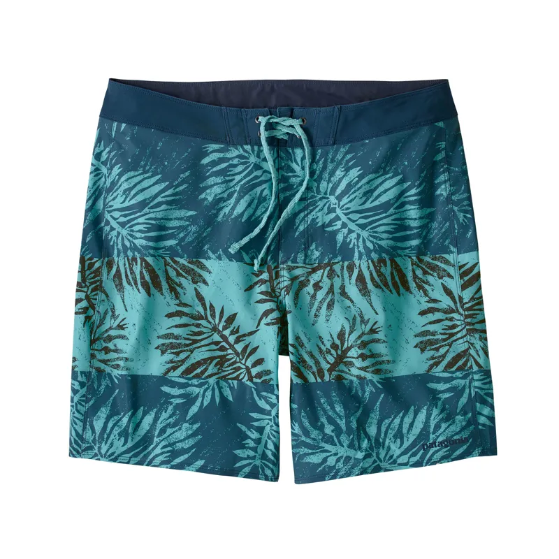Patagonia Men's Hydropeak 18in M Boardshorts in SandyKelpBlocked: CraterBlue