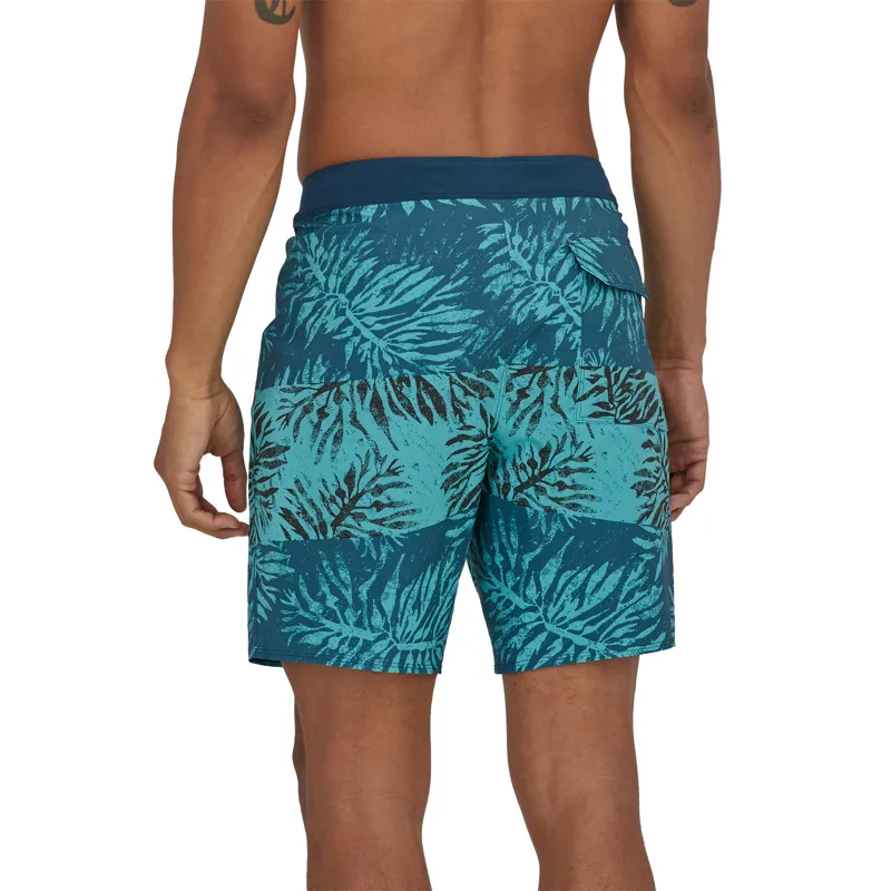 Patagonia Men's Hydropeak 18in M Boardshorts in SandyKelpBlocked: CraterBlue-2