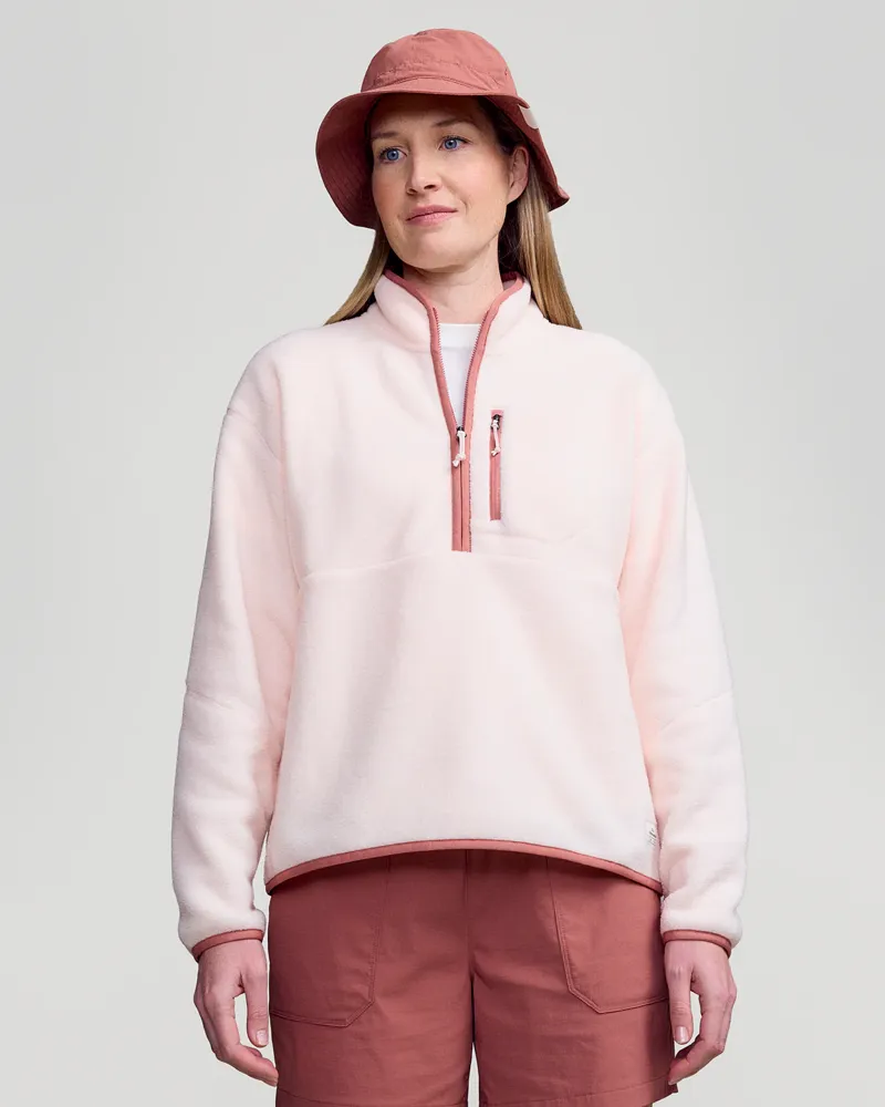 Kathmandu Trailhead Womens Fleece 1/4 Zip in Peachy-1