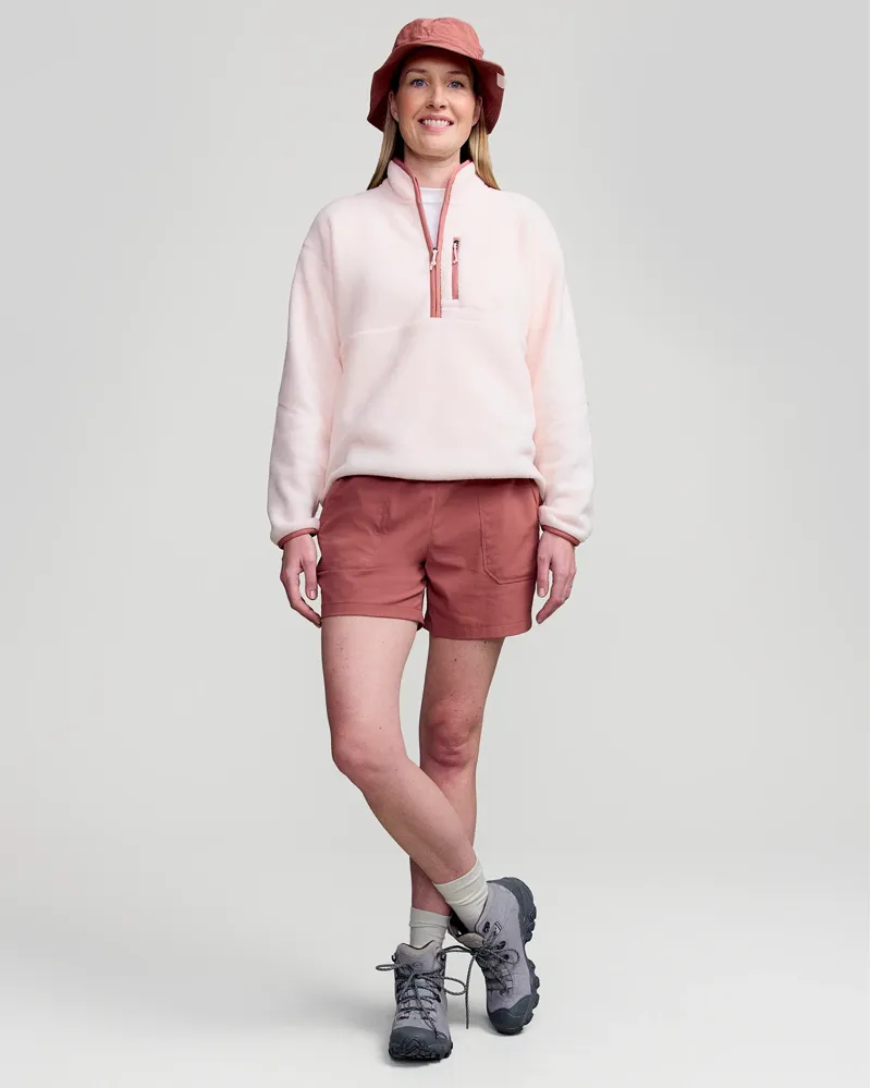 Kathmandu Trailhead Womens Fleece 1/4 Zip in Peachy-2