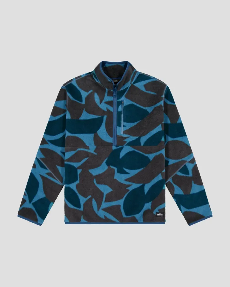 Kathmandu Trailhead Mens Fleece 1/4 Zip Pullover in Washed Blue
