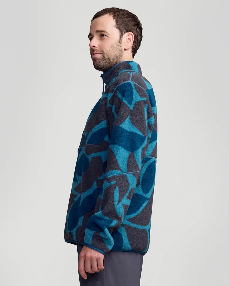 Kathmandu Trailhead Mens Fleece 1/4 Zip Pullover in Washed Blue-2