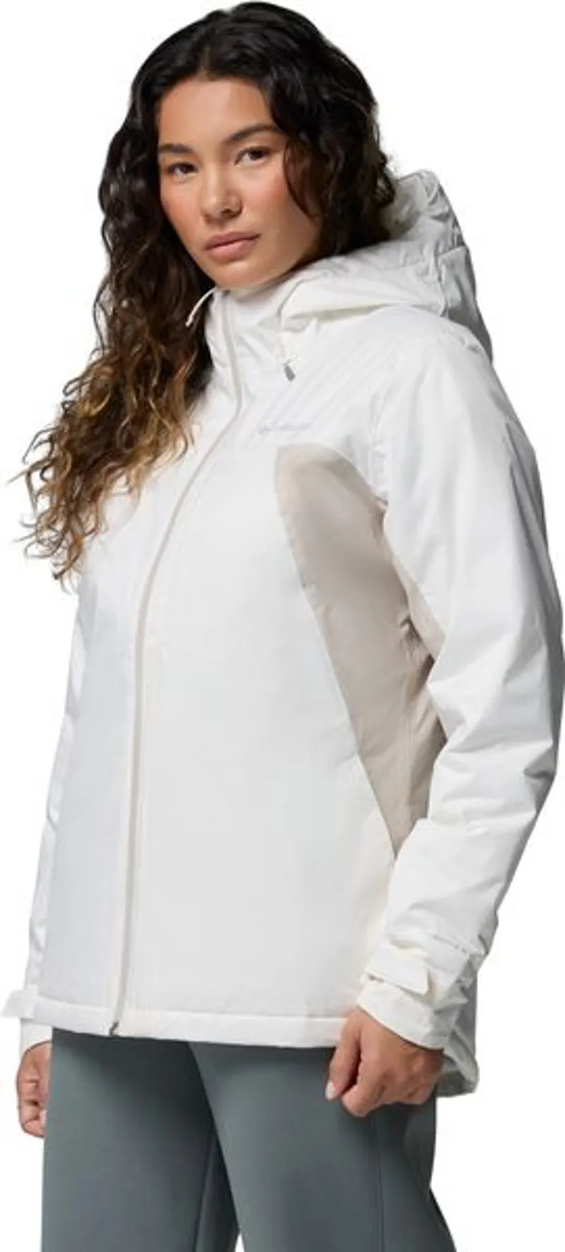 Columbia Womens Inner Limits Insulated Jacket in Sea Salt / Dark Stone / Pop Zips-1