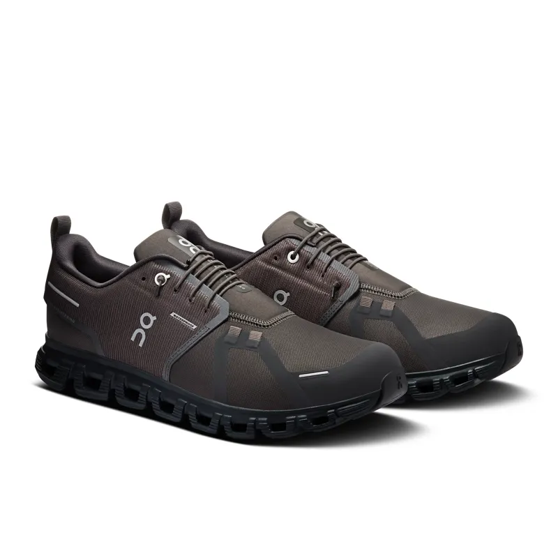 On Mens Cloud 6 Waterproof Shoes in Espresso / Black-2