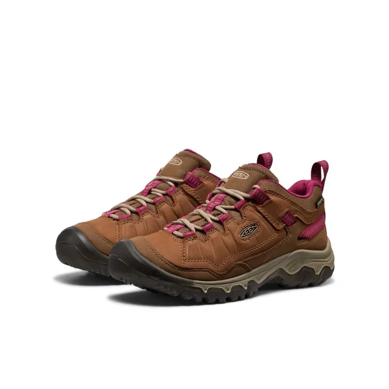 Keen Womens Targhee IV WP Hiking Shoe in Bison / Beaujolais-2