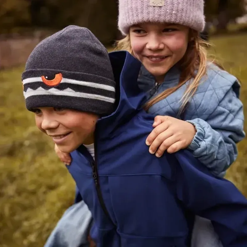 Barts Kids Riffles Beanie 50-53 in Charcoal-2