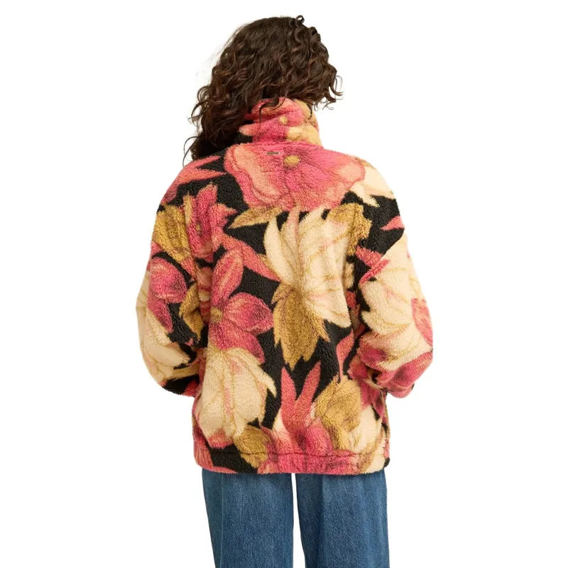 Billabong Womens First Light Half Zip Fleece in Curry-3
