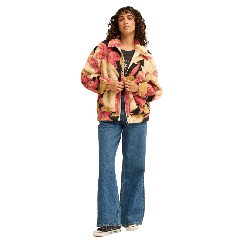 Billabong Womens First Light Half Zip Fleece in Curry-2