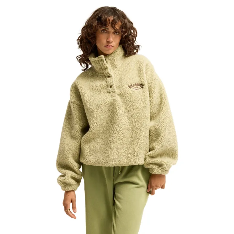 Billabong Womens Run The Road Fleece in Smoke Green