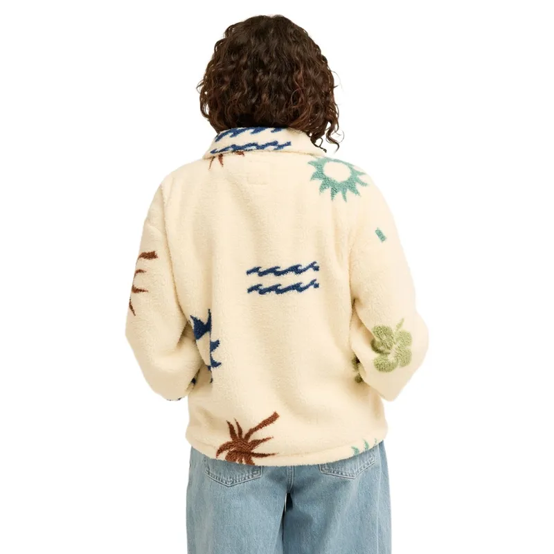 Billabong Womens Time Off Half Zip Fleece in Multi-3