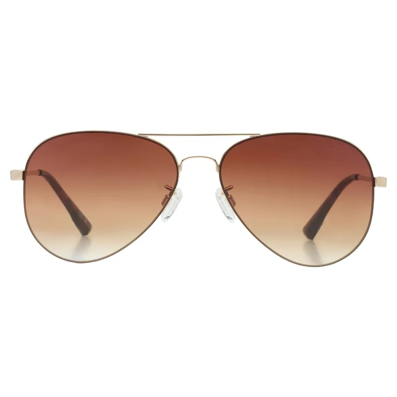 Bloc West Coast Sunglasses in Gold with Brown Gradient Lens
