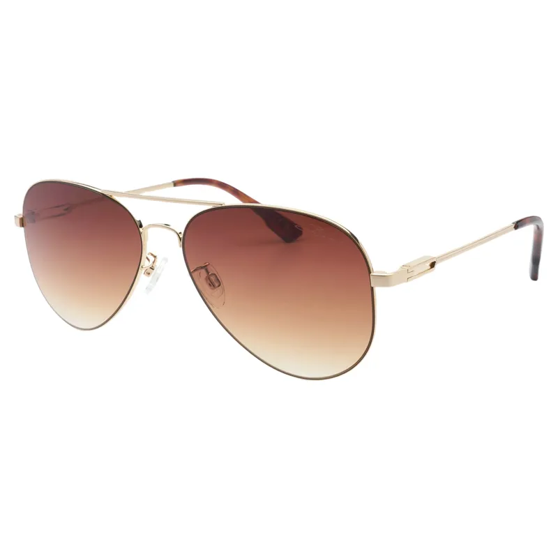 Bloc West Coast Sunglasses in Gold with Brown Gradient Lens-1