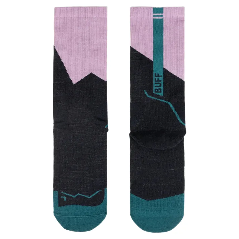 Buff Merino Midweight Crew Socks in Orchid-1
