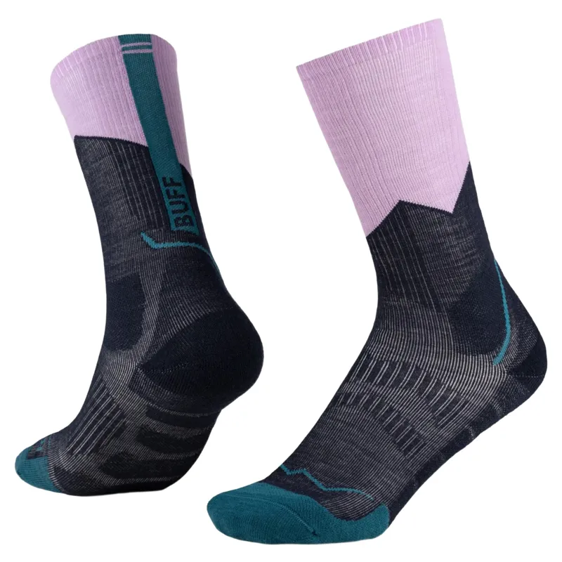 Buff Merino Midweight Crew Socks in Orchid