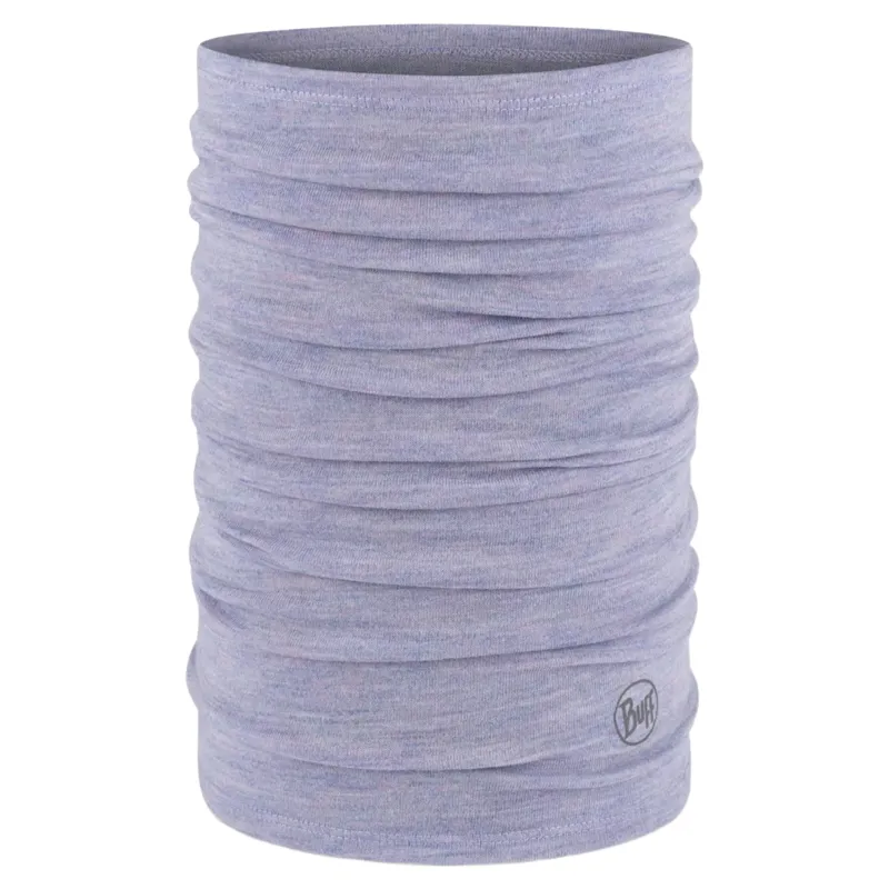 Buff Merino Midweight Neckwear in Melange Iris
