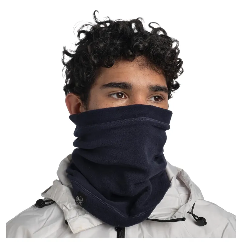 Buff Polar Neckwarmer in Solid Dark Navy-3