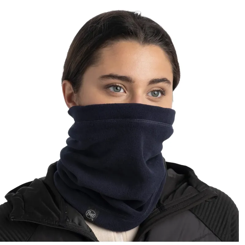 Buff Polar Neckwarmer in Solid Dark Navy-5