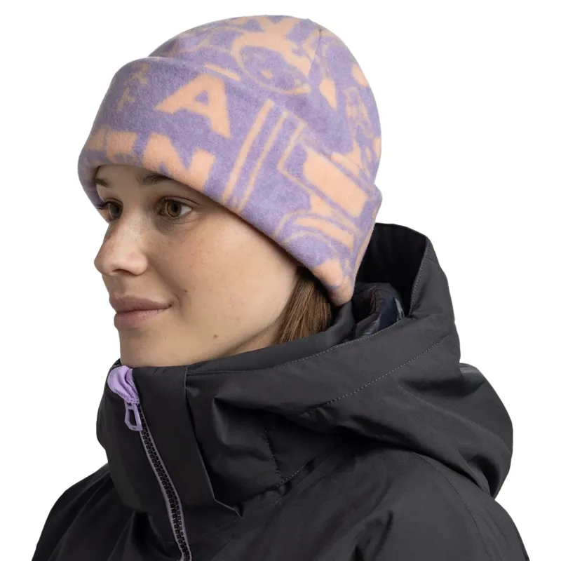 Buff Polar Prints Beanie in Leta Grape Ice-2