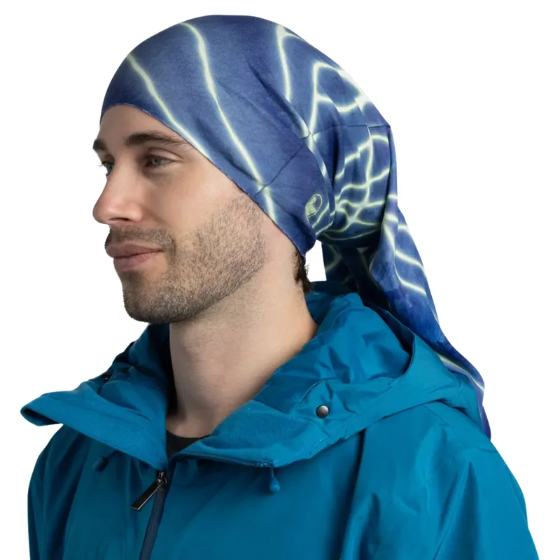 Buff Thermonet Aroll Neck Gaiter in Royal Blue-3