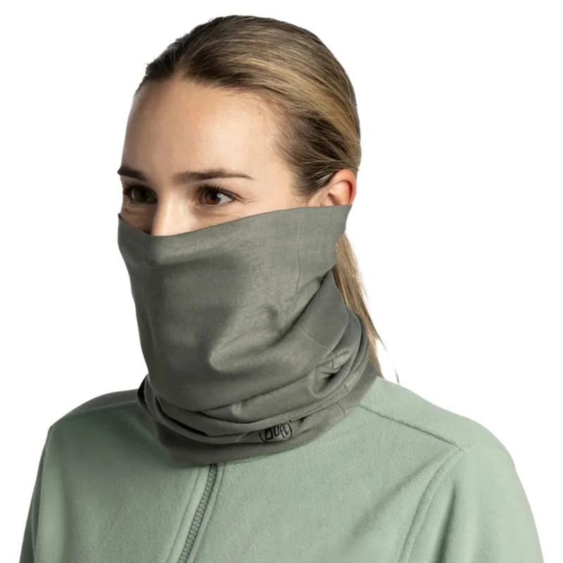 Buff Thermonet Neck Gaiter in Solid Beetle Green-3