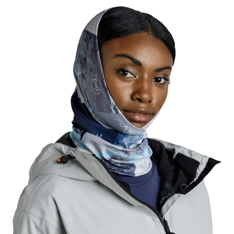 Buff Thermonet Synth Neck Gaiter in Blue-3
