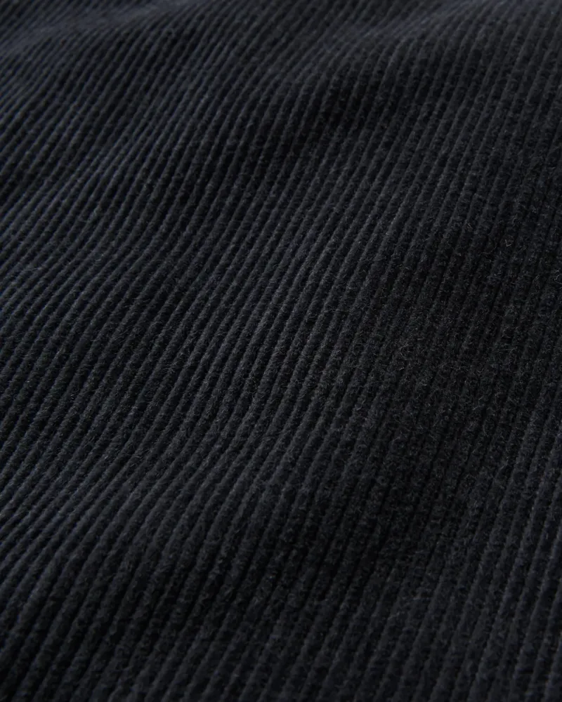 Passenger Mens Kodiak 3.0 Sherpa Lined Cord Overshirt in Faded Black-4
