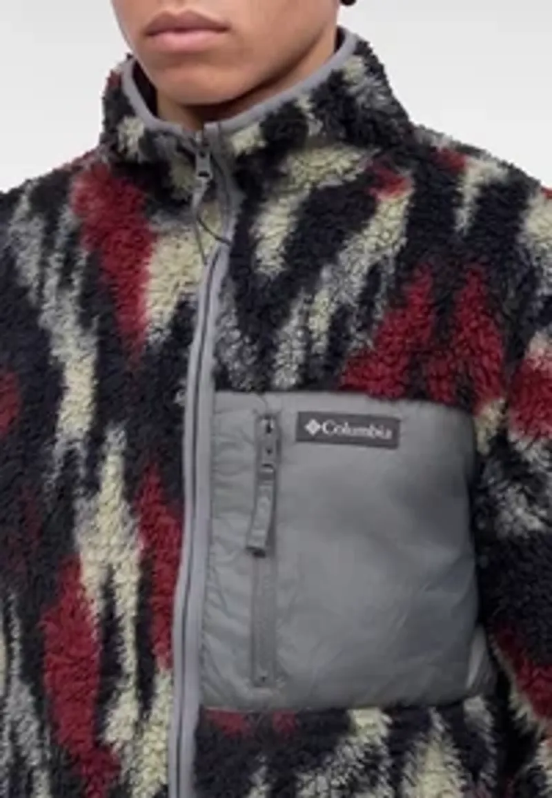 Columbia Men's Winter Pass Reversible Sherpa Fleece Jacket in Red Oxide Full Blur / Sedona Sage-2