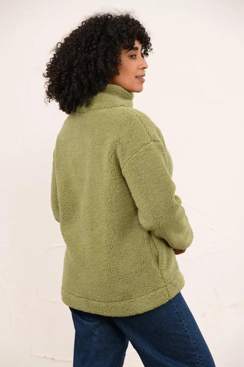 Lighthouse Women's Coast Half Zip Fleece in Moss-6