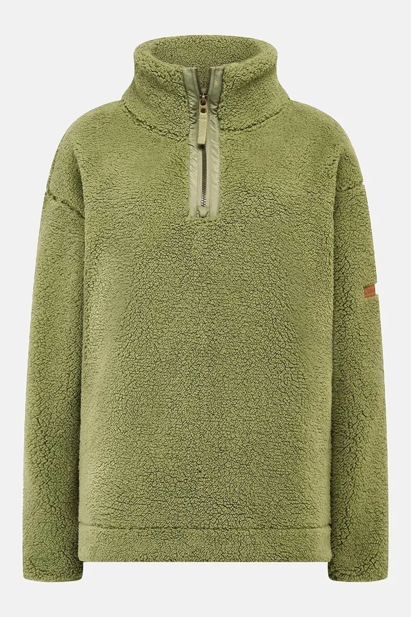 Lighthouse Women's Coast Half Zip Fleece in Moss-1