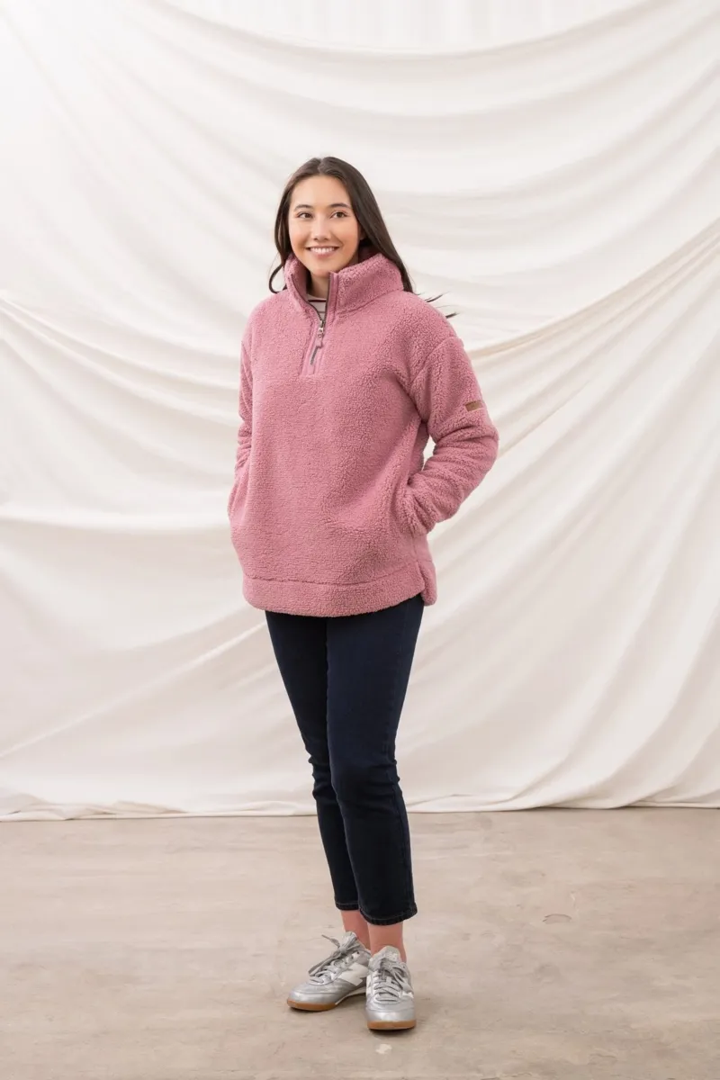 Lighthouse Women's Coast Half Zip Fleece in Berry-7