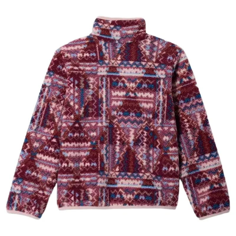 Columbia Kids Helvetia II Printed Half Snap Fleece in Antique Mauve Geomix / Mineral Pink
