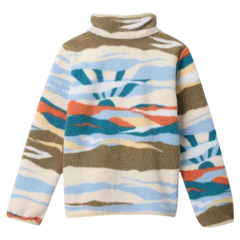 Columbia Kids Helvetia II Printed Half Snap Fleece in Chalk Rogue Valley-1